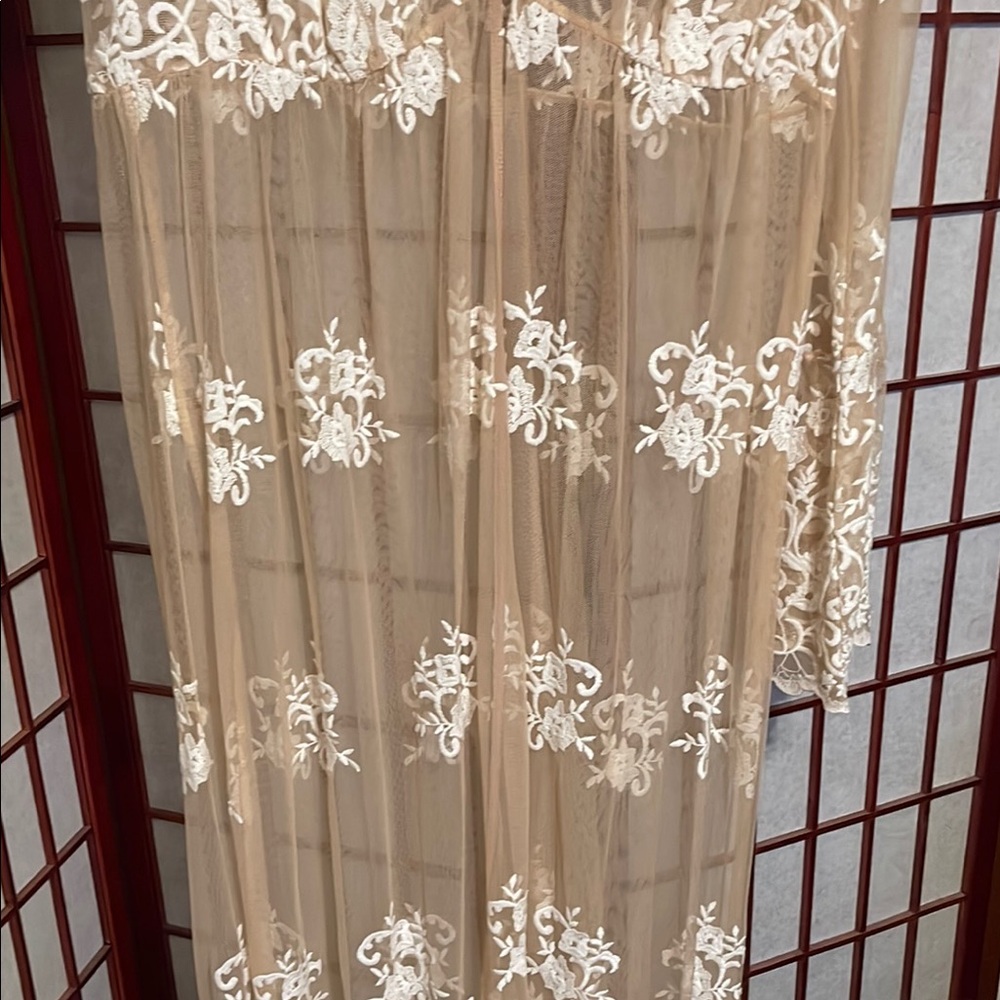 Forever 21 Cream Floral Lace Kimono|Size 2X|NWT. - Picture 5 of 8